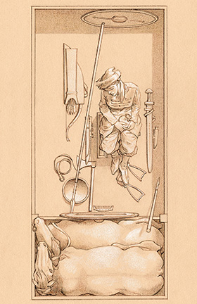 Artist’s reconstruction of the grave’s original condition. (Image: C. Hedenstierna-Jonson et al., 2017)